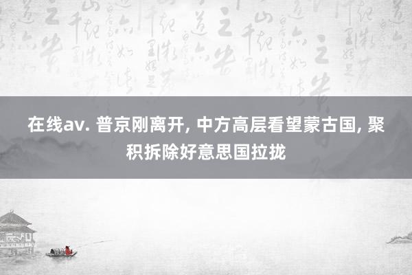 在线av. 普京刚离开， 中方高层看望蒙古国， 聚积拆除好意思国拉拢