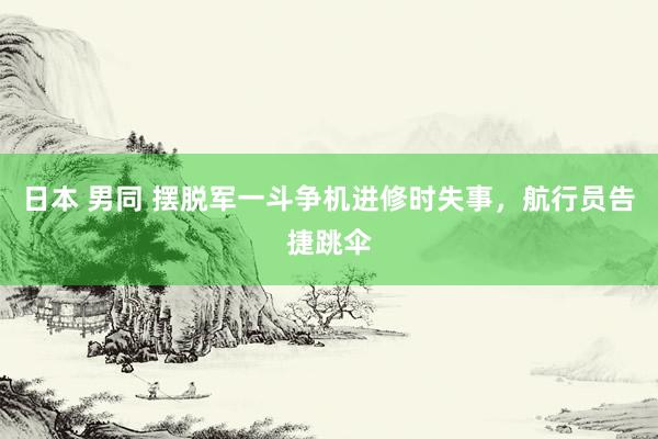 日本 男同 摆脱军一斗争机进修时失事，航行员告捷跳伞